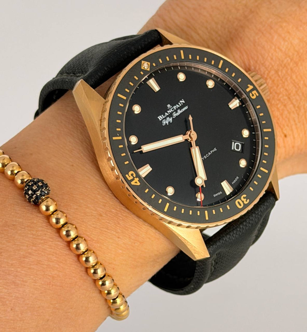 Blancpain Fifty Fathoms Bathyscaphe mit Papieren, neuwertiger Zustand, nie poliert, wie neu.