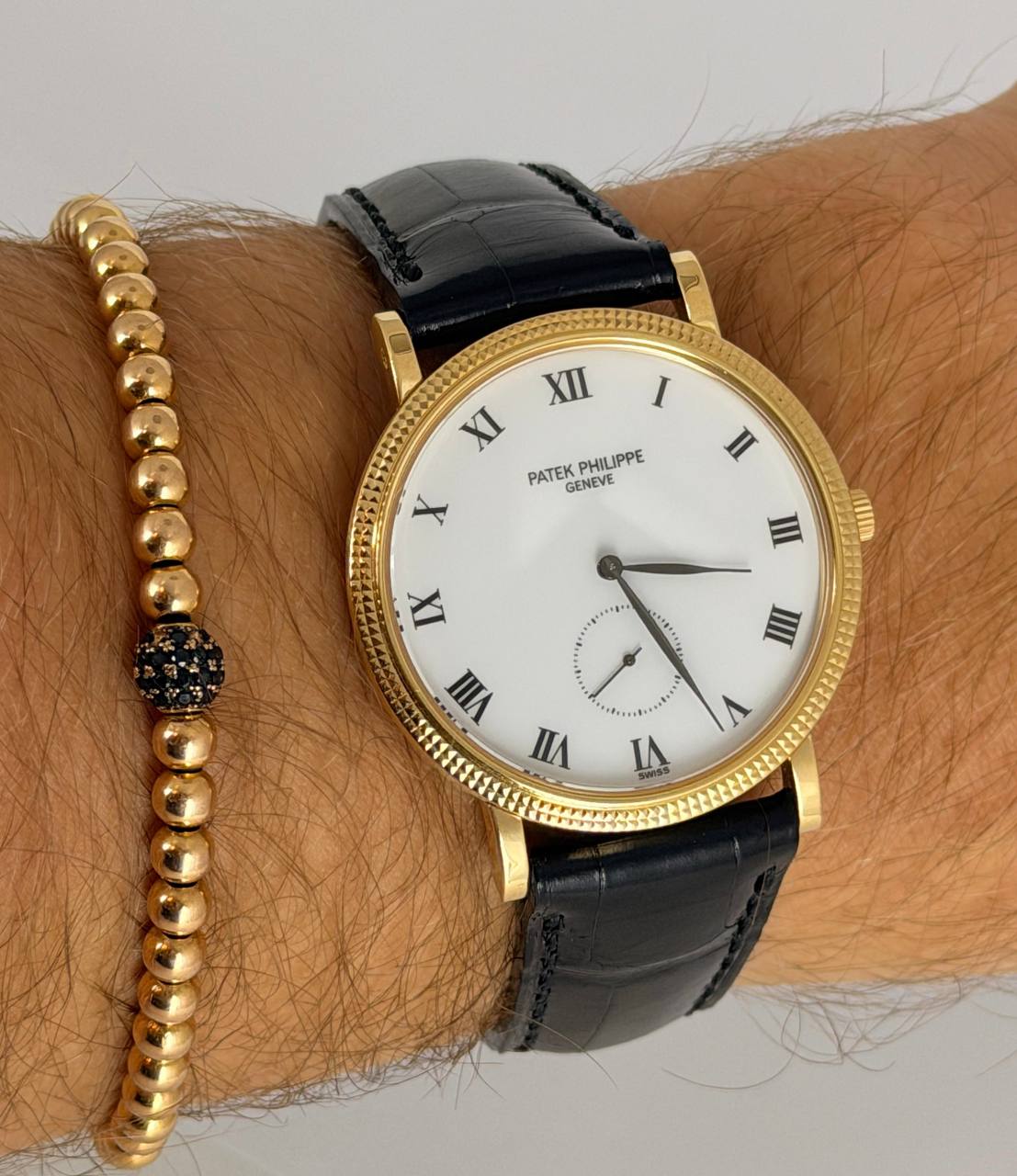 Patek Philippe Calatrava mit Box und Papieren, 2 Armbänder verfügbar