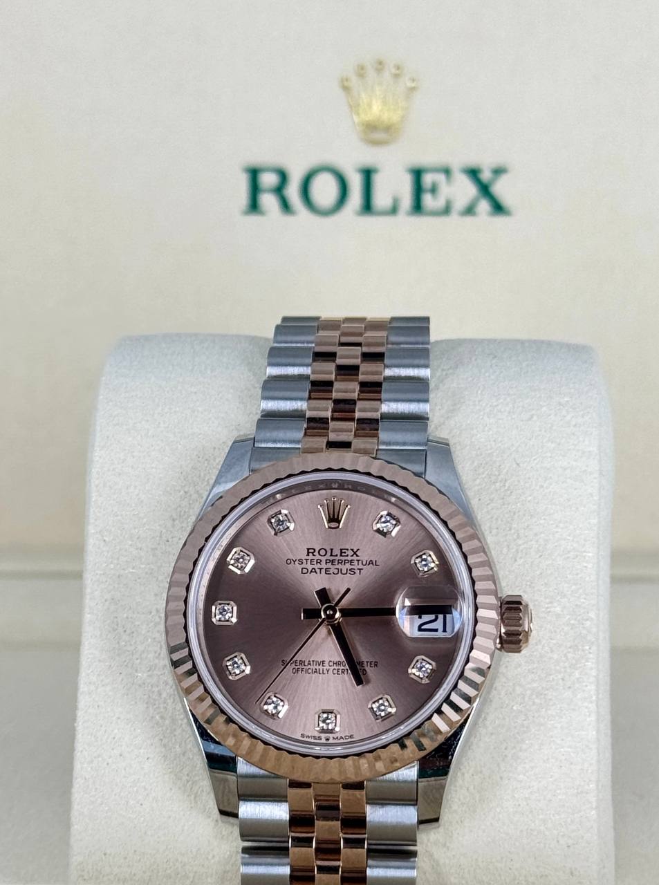 Rolex Datejust 31, Bicolor, mit Box und Papieren