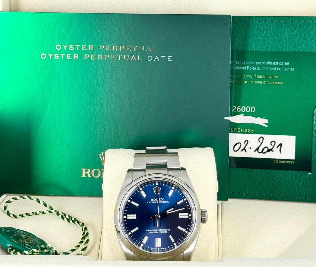 Rolex Oyster Perpetual 36, Blue Dial 2021  Like New