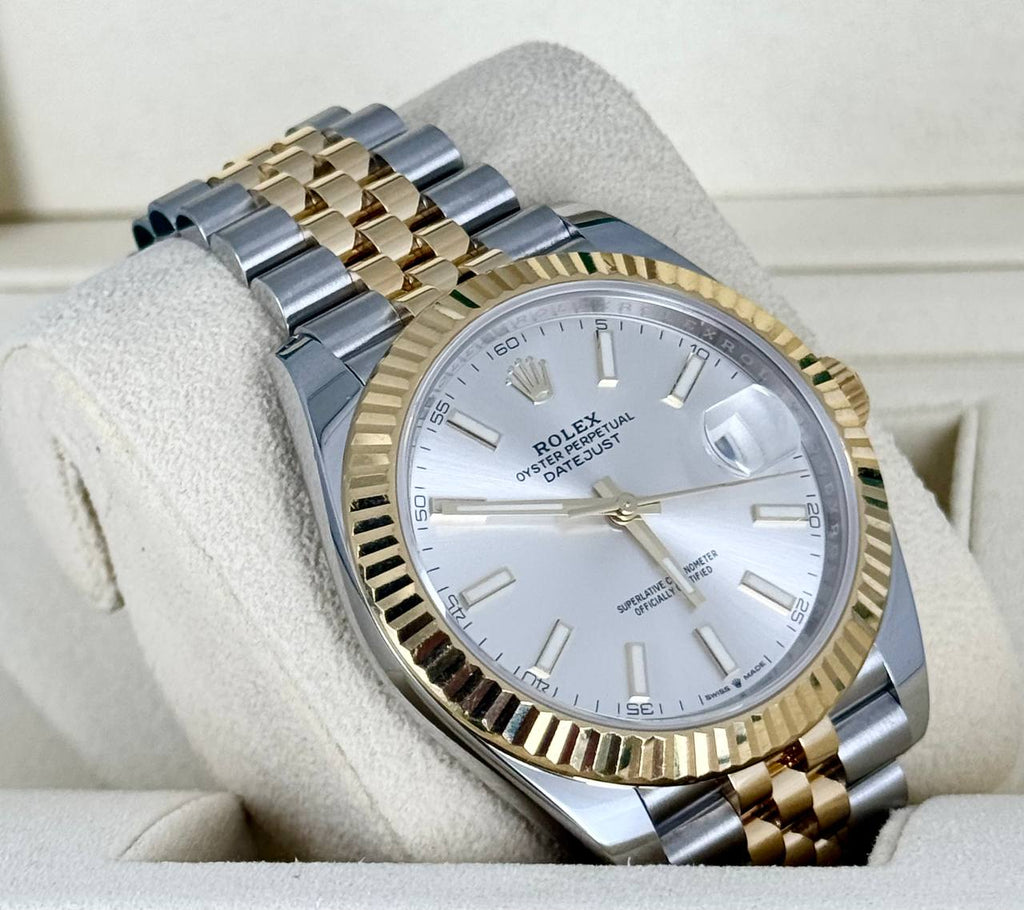 Rolex Datejust 41, Zweifarbig, mit Box und Papieren 126333