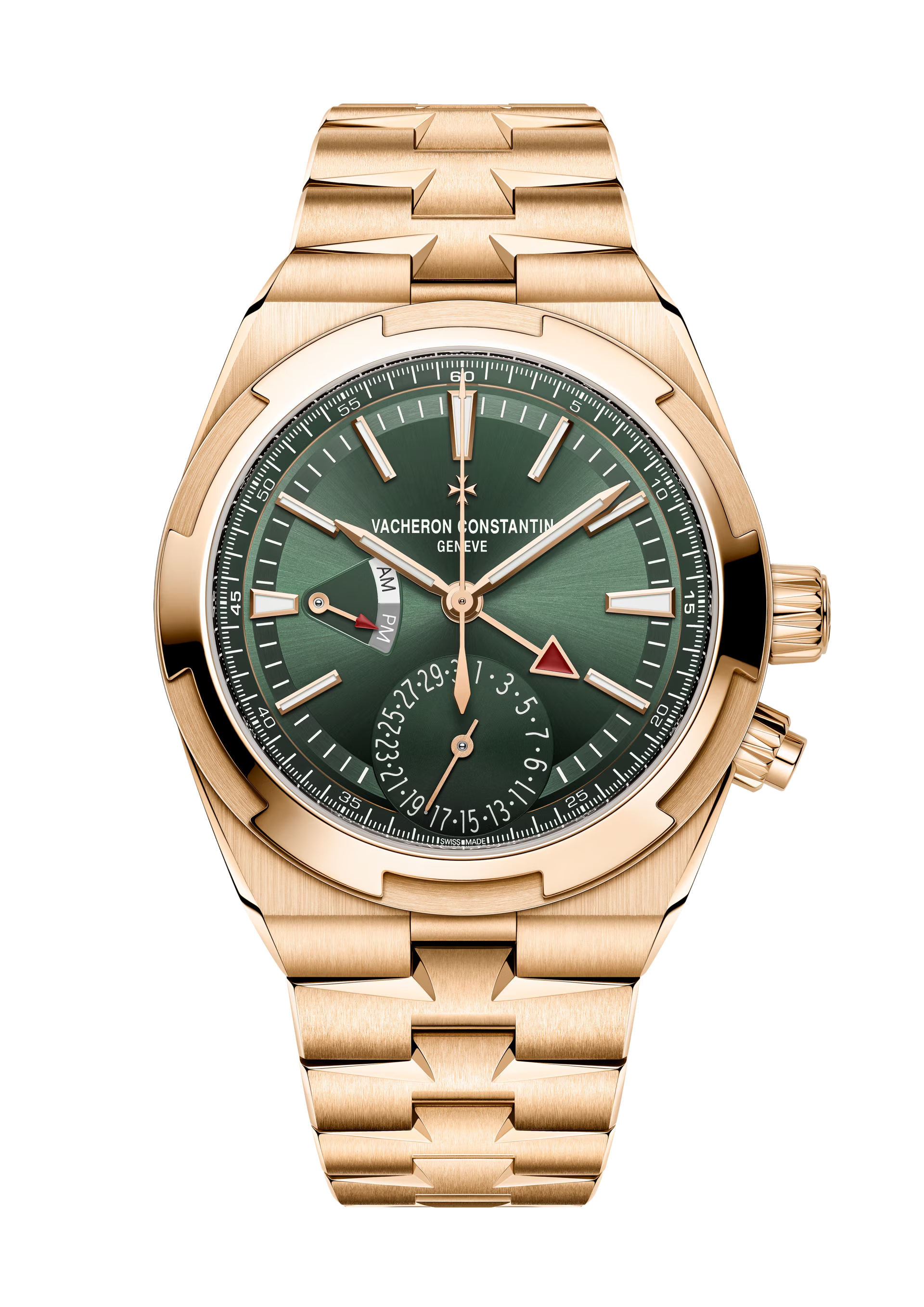 Overseas 41 mm Roségold Automatik Armbanduhr